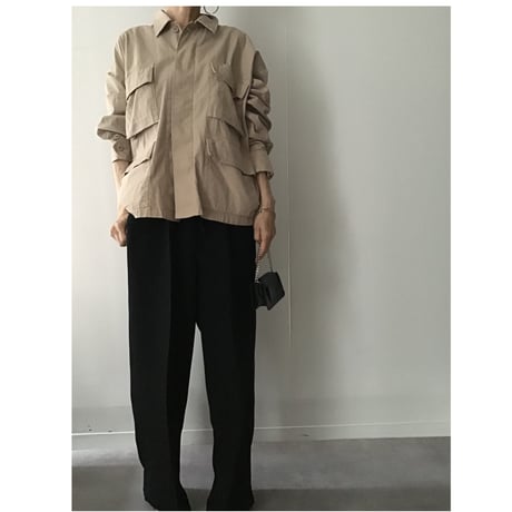 Military shirt jacket/ top khaki