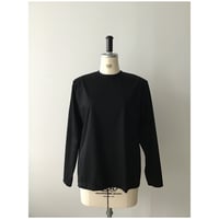 High gauge smooth cotton L/S/ river 【black】