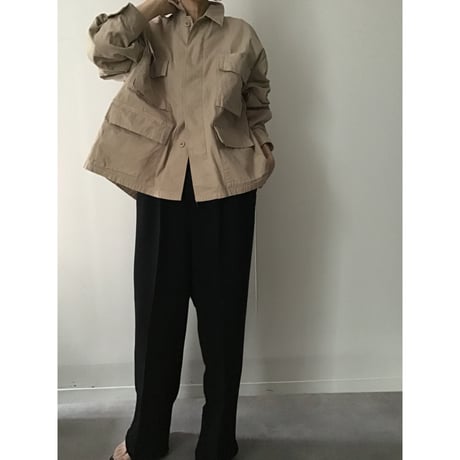 Military shirt jacket/ top khaki