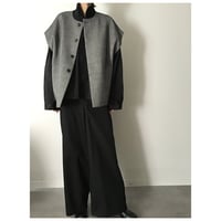 Cotton silk vest jacket/ river