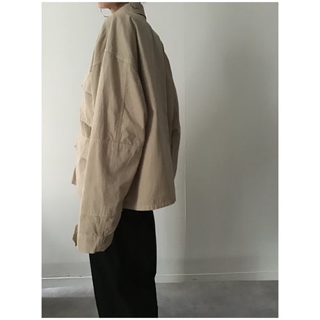 Military shirt jacket/ top khaki