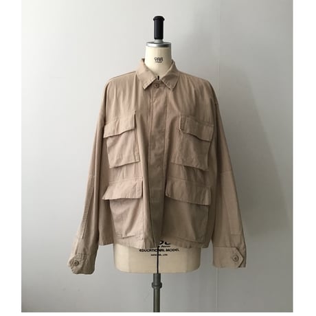 Military shirt jacket/ top khaki