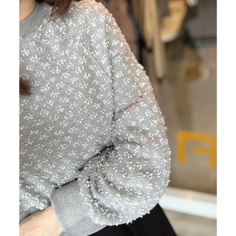 ループパターン裏毛プルオーバー