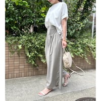 タックギャザーワイドパンツ