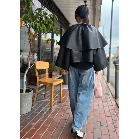 エコレザーケープジャケット