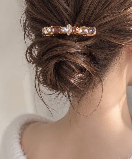 マロン🌰／宝石ヘアクリップ
