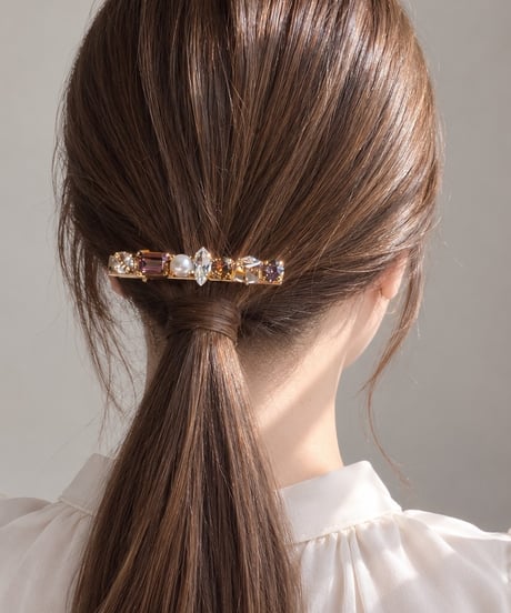マロン🌰／宝石ヘアクリップ