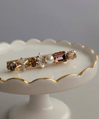 マロン🌰／宝石ヘアクリップ
