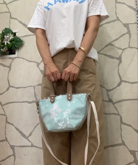 HULA LANI クリア帆布 ショルダートート　263HU4BG103