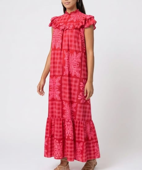 QUILT SLEEVELESS MUUMUU DRESS 　キルトスリーブレス ムームードレス