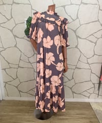 KENIKENI BLOOM 3/4SLEEVE MUUMUU DRESS ケニケニブルーム3/4スリーブムームードレス