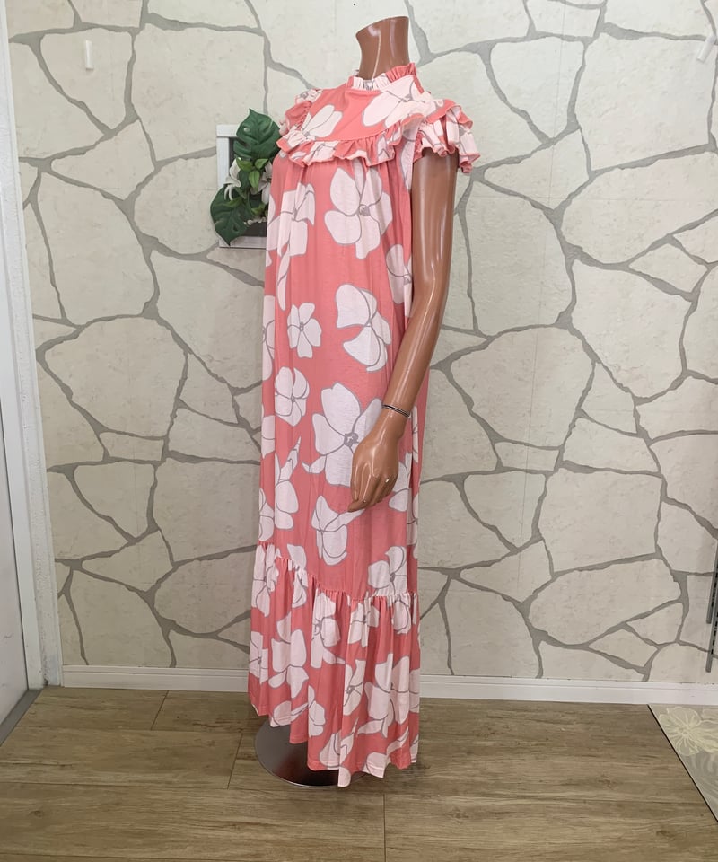 KENIKENI BLOOM SLEEVELESS MUUMUU DRESS ケニケニブルー
