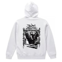 TEAM RDM Worn Out Tour Zip Hoodie（White)