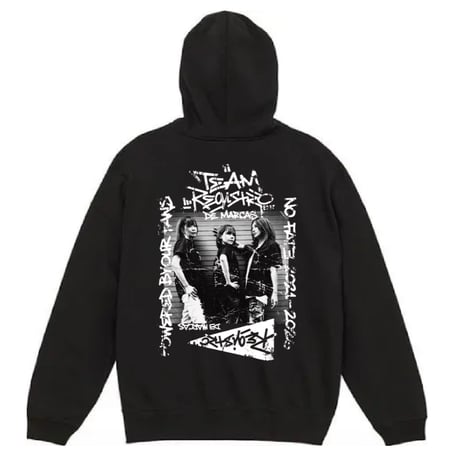 TEAM RDM Worn Out Tour Zip Hoodie（Black)