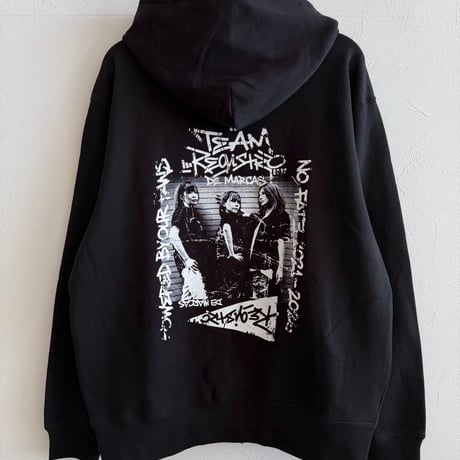 TEAM RDM Worn Out Tour Zip Hoodie（Black)