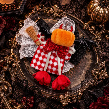 cfW🎃Halloweenチョーカー／Witch's pumpkin🧹赤／黒