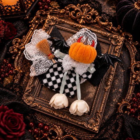 cfW🎃Halloweenチョーカー／Witch's pumpkin🧹赤／黒