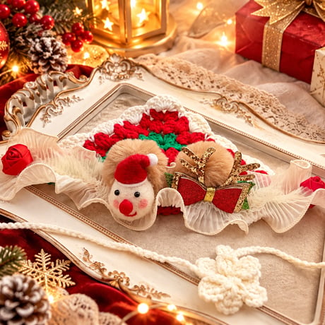 ✨Xmasバブビブセット／バブーシュカ🎄 bib
