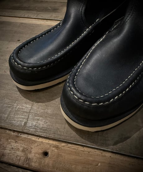 RUSSELL MOCCASIN（ラッセルモカシン）KNOCK A BOUT BOOTS BLACK LEATHER