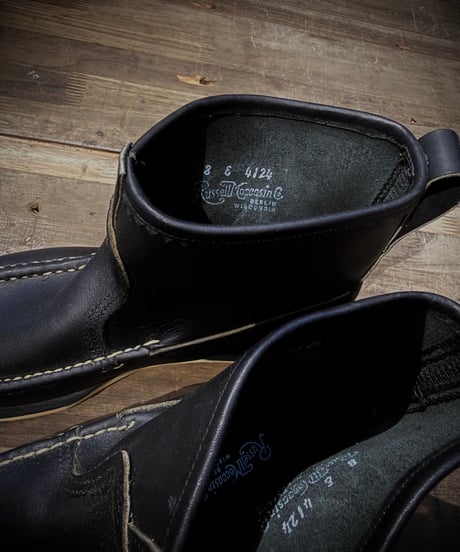 RUSSELL MOCCASIN（ラッセルモカシン）KNOCK A BOUT BOOTS BLACK LEATHER
