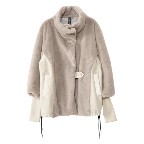 7/20 Instalive AULA AILA 2026aw　STAND COLLAR FUR COAT　1264-01027