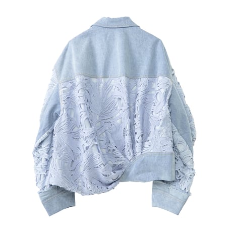 7/20 Instalive AULA AILA 2027 PreSpring　DENIM COMBINATION LACE BLOUSON　1271-02001