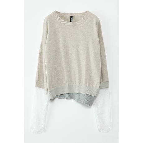 Instalive　AULA AILA 2027SS　LACE LAYERED KNIT 1271-09013