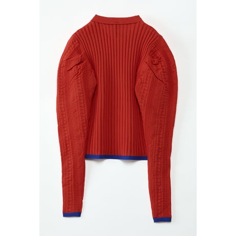 Instalive　AULA AILA 2027SS　COLLARED OPEN WORK KNIT 1271-09025