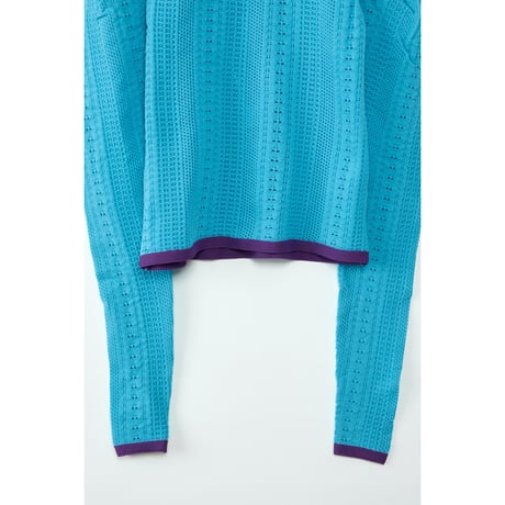 Instalive　AULA AILA 2027SS　COLLARED OPEN WORK KNIT 1271-09025