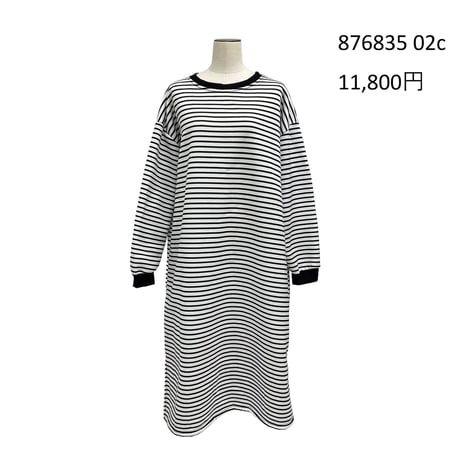 7/13　Instalive　ayane 2026 Winter　裏起毛ボーダーワンピース　876835
