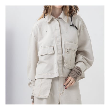 7/20 Instalive AULA AILA 2026aw　MILITARY BIJOU SHIRT　1264-04009