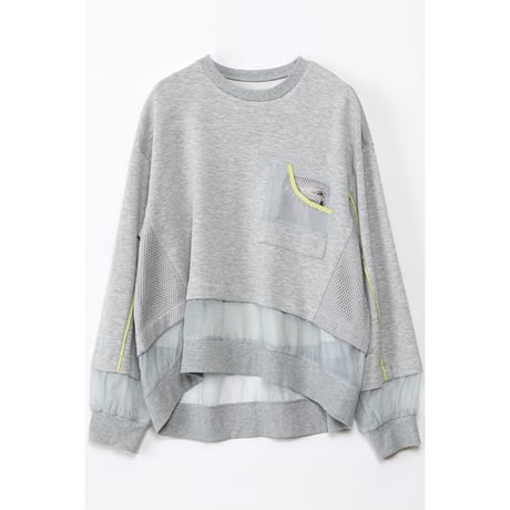 Instalive　AULA AILA 2027SS　SHEER COMBINATION PULLOVER 1271-08017