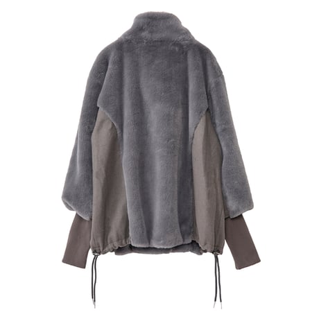 7/20 Instalive AULA AILA 2026aw　STAND COLLAR FUR COAT　1264-01027