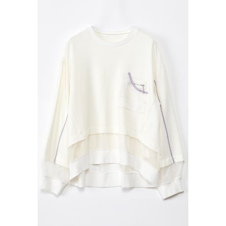 Instalive　AULA AILA 2027SS　SHEER COMBINATION PULLOVER 1271-08017
