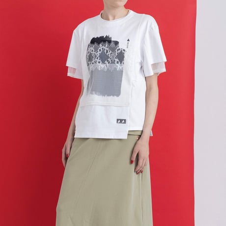 Instalive　AULA AILA 2027SS　LAYERED PRINT T-SHIRT 1271-08059