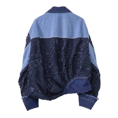 7/20 Instalive AULA AILA 2027 PreSpring　DENIM COMBINATION LACE BLOUSON　1271-02001