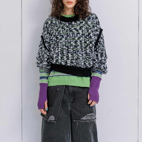 Instalive　AULA AILA 2027SS　2WAY PAPER YARN MESH PULLOVER 1271-09020