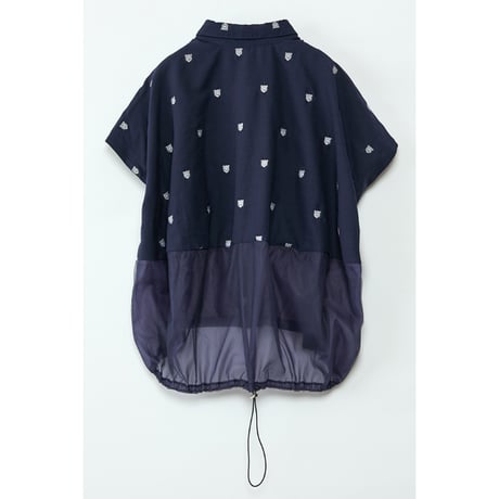 Instalive　AULA AILA 2027SS　LEOPARD EMBROIDERY SHIRT 1271-04036