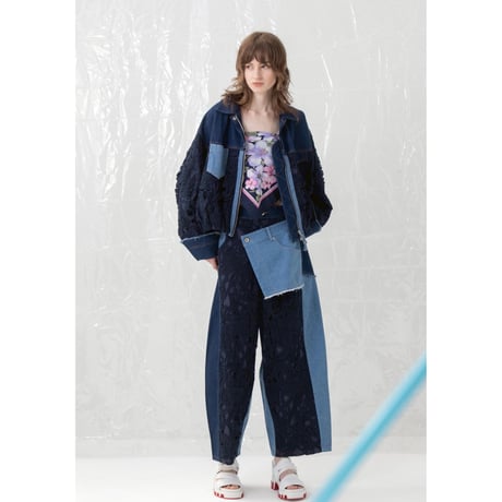 7/20 Instalive AULA AILA 2027 PreSpring　DENIM COMBINATION LACE PANTS　1271-06002