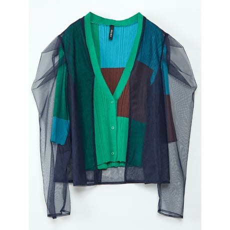 Instalive　AULA AILA 2027SS　VOLUME SLEEVE LAYERED CARDIGAN 1271-09040