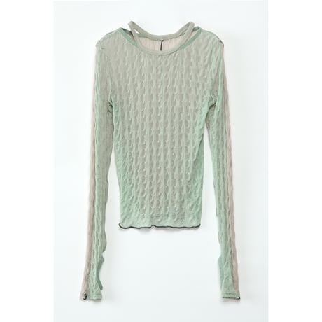 Instalive　AULA AILA 2027SS　SHEER JACQARD PULLOVER 1271-08046