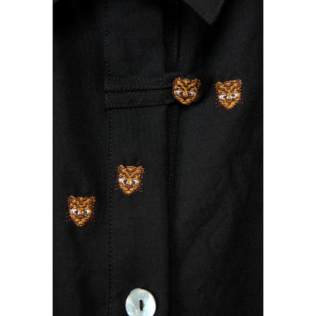 Instalive　AULA AILA 2027SS　LEOPARD EMBROIDERY SHIRT 1271-04036