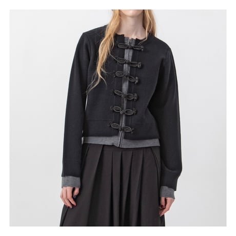 7/20 Instalive AULA AILA 2026aw　FROG BUTTON LAYERED DESIGN CARDIGAN　1264-09028
