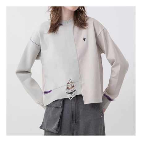 7/20 Instalive AULA AILA 2026aw　KNIT COMBINATION PULLOVER　1264-08005
