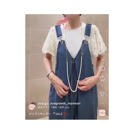 7/19、7/12、6/28 6/7、4/6　Instalive　Eimee Law テンセルデニムフロントタックサロペット　84790