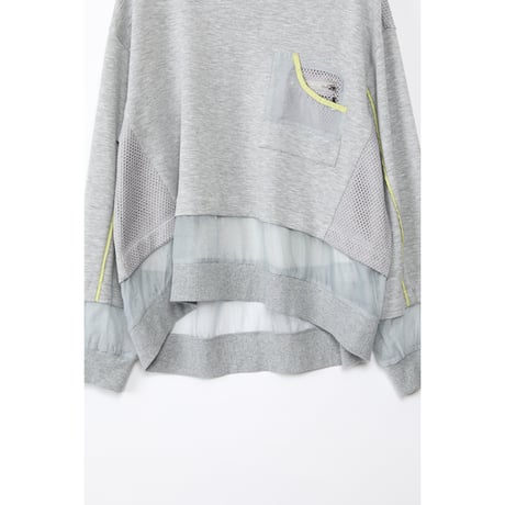 Instalive　AULA AILA 2027SS　SHEER COMBINATION PULLOVER 1271-08017