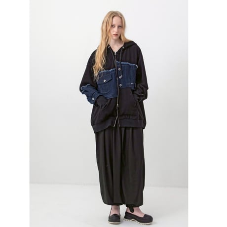 7/20 Instalive AULA AILA 2026aw　DENIM COMBINATION HOODIE　1264-08018