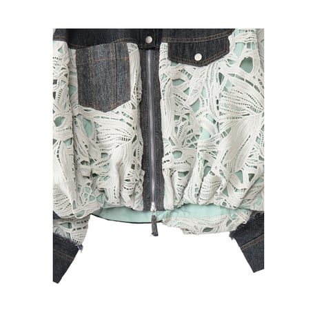 7/20 Instalive AULA AILA 2027 PreSpring　DENIM COMBINATION LACE BLOUSON　1271-02001