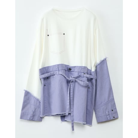 Instalive　AULA AILA 2027SS　DENIM DOCKING PULLOVER 1271-08028