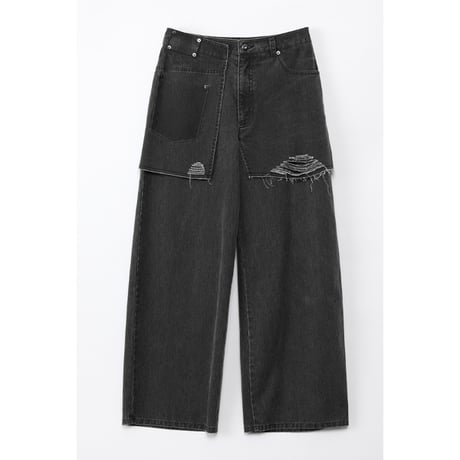 Instalive　AULA AILA 2027SS　MINI SKIRT LAYERED DENIM PANTS 1271-06027
